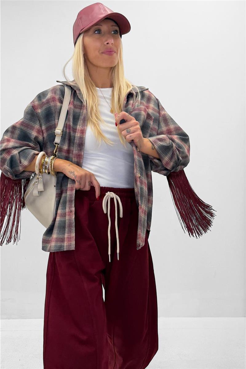 giacca con frange colorate fringes
